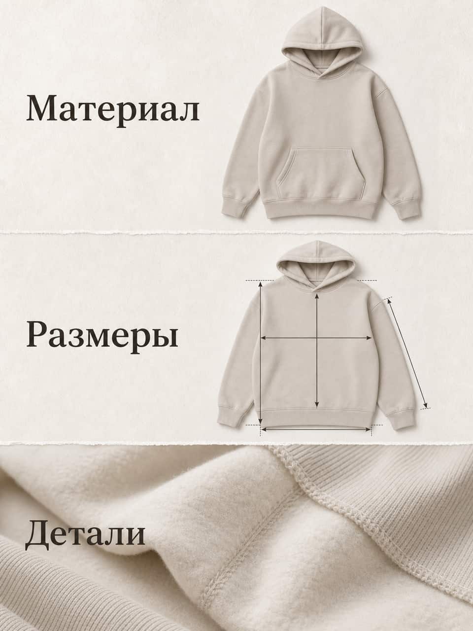 ] Последнюю карточку можно использовать для ответа на частый вопрос покупателя. Например, показать подтверждённые правила стирки и ухода. Единый стиль по всем шести это важно. Один шрифт, одна палитра, один ритм. Карточки выглядят как одна серия, а не сборная солянка. ## Форматы на выходе и что ещё можно собрать Базовый экспорт Инфографова: карточки 3 на 4, 900 на 1200 пикселей. У площадок свои допустимые размеры и правила показа, поэтому перед загрузкой проверь справку конкретного маркетплейса. SEO-описание сейчас стоит 0 токенов. Перед переносом в поле описания сверь факты, формулировки и требования площадки. Видеообложка идёт отдельным форматом. Её размещение, допустимый формат и фактический эффект нужно проверять для конкретной площадки и карточки. [ФОТО →